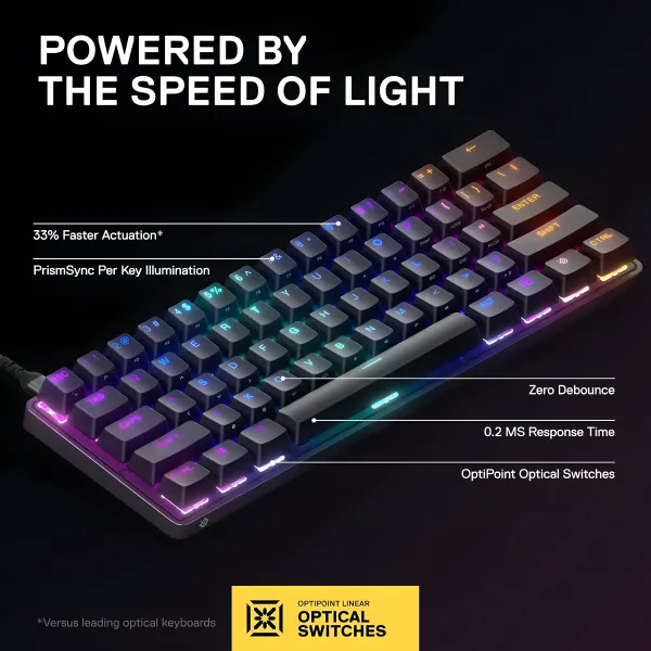 SteelSeries Apex 9 Mini 60% HotSwap Optical Keyboard | Evetech