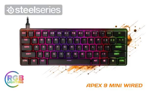 SteelSeries Apex 9 Mini 60% HotSwap Optical Keyboard - image 1 SteelSeries Apex 9 Mini 60% HotSwap Optical Keyboard - image 1