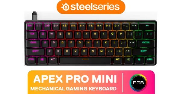 SteelSeries Apex Pro Mini 60% Mechanical Gaming Keyboard