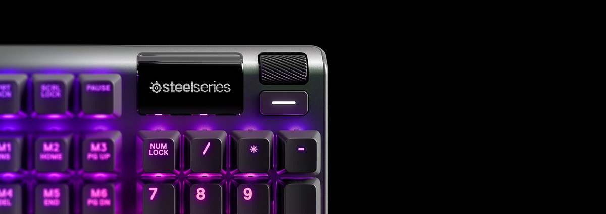 Steelseries Apex Pro Keyboard with Multimedia Controls at 1200px