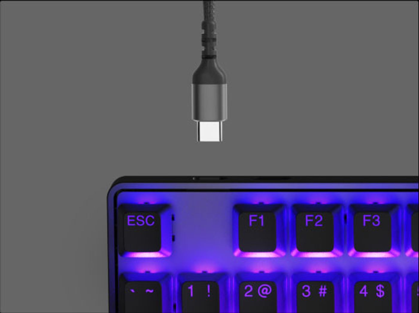 Detachable braided USB-C cable for the SteelSeries Apex Pro TKL Wireless