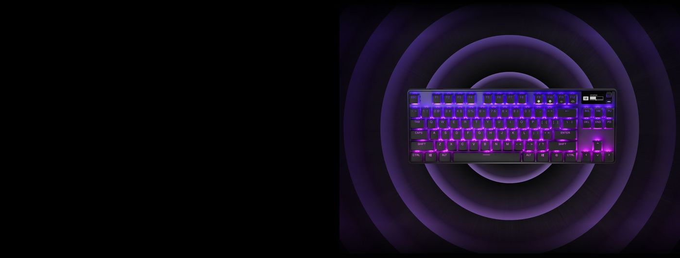 USB-C charging port on the SteelSeries Apex Pro TKL Wireless keyboard