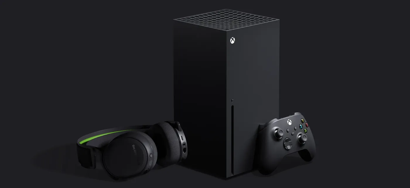 Arctis 7 headset displayed with Xbox Series X console