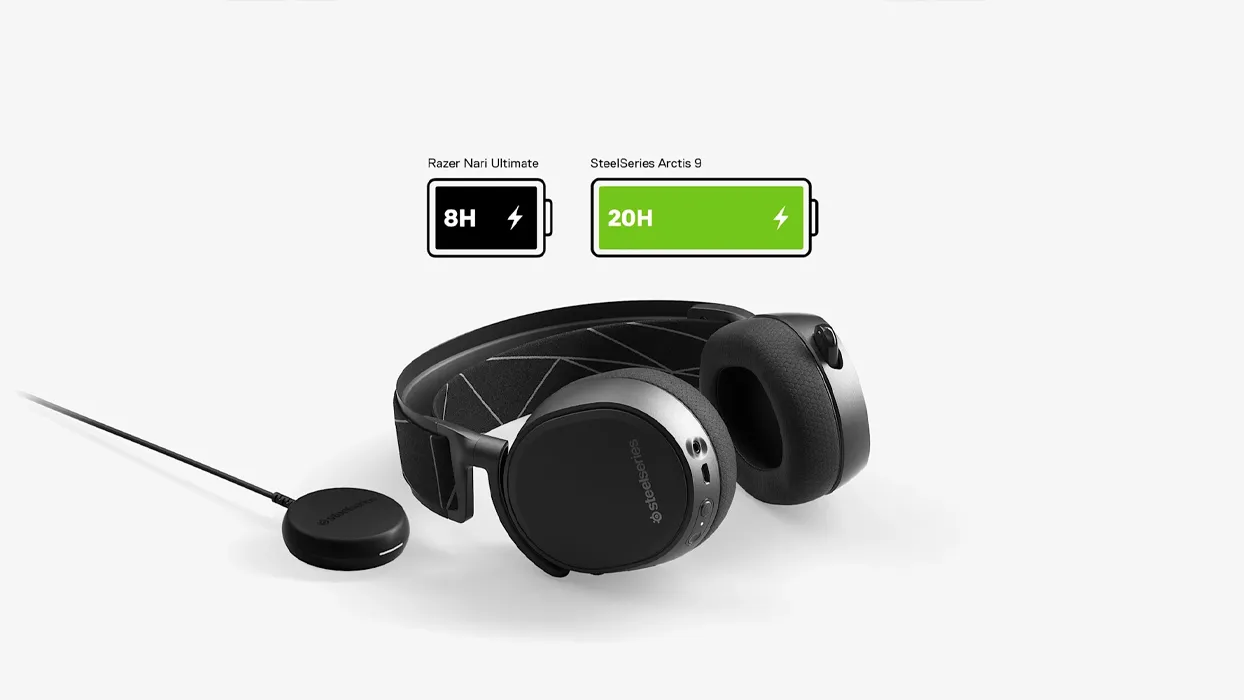 Steelseries Arctis 9 Wireless – Lossless 2.4GHz, 20+ hr | Evetech