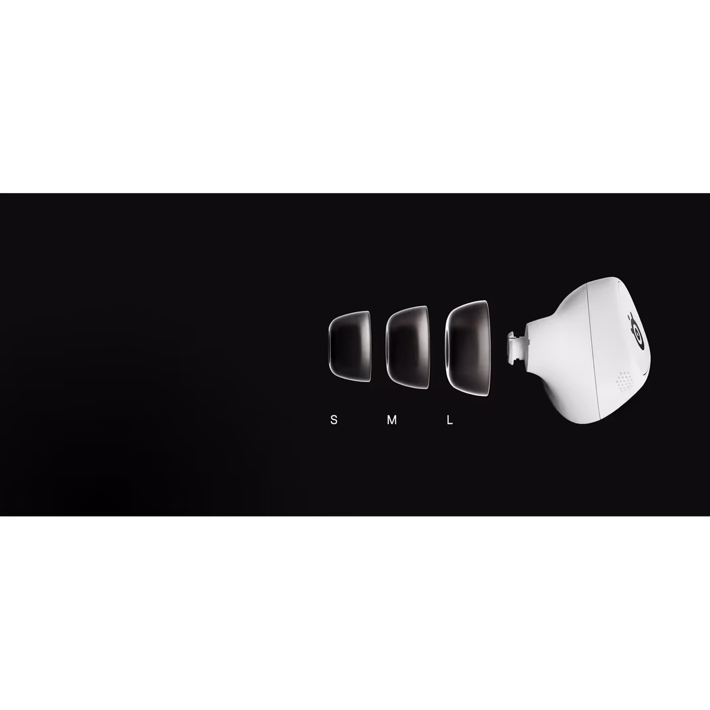 Arctis GameBuds White bud with S, M and L ear tips