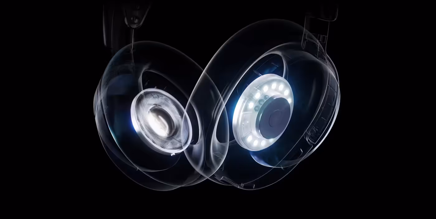 The Arctis Nova 3X headset showing its dual wireless connectivity