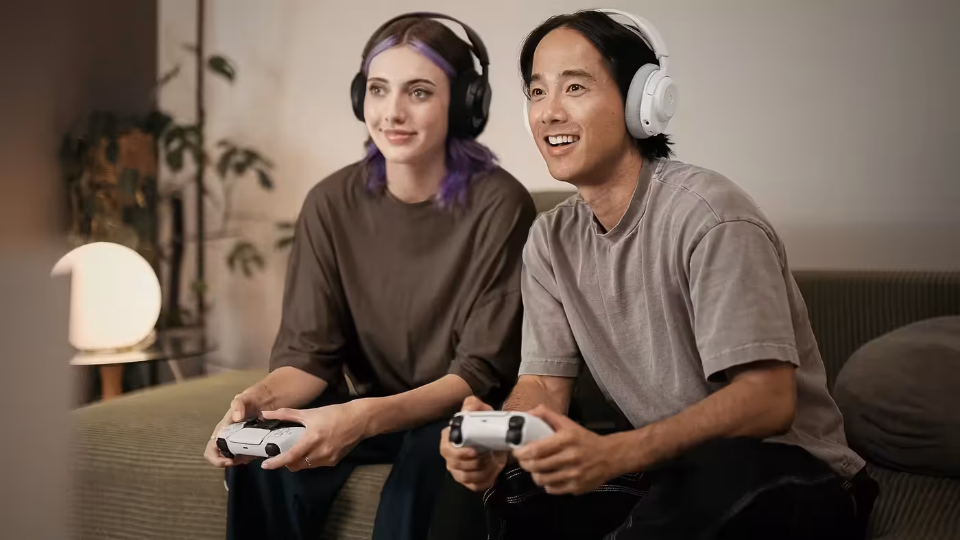 The compact USB-C dongle adapter supplied with the Arctis Nova 3P headset