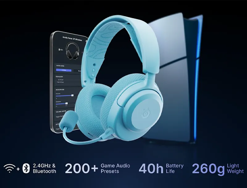 SteelSeries Arctis Nova 3P Wireless Gaming Headset — 360° Audio