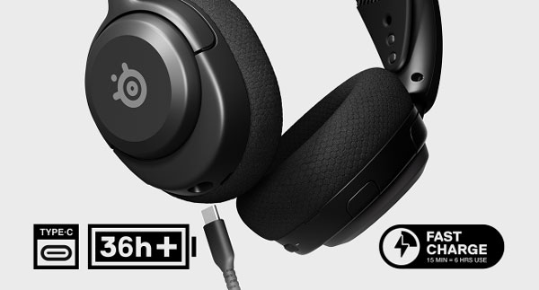 Fast-Charge USB-C Battery Feature of SteelSeries Arctis Nova 4P