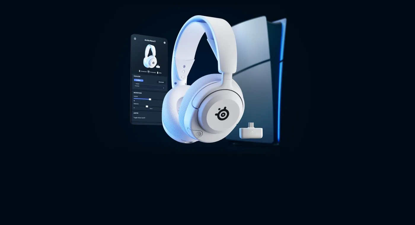 SteelSeries Arctis Nova 5P Wireless Gaming Headset — White | Evetech