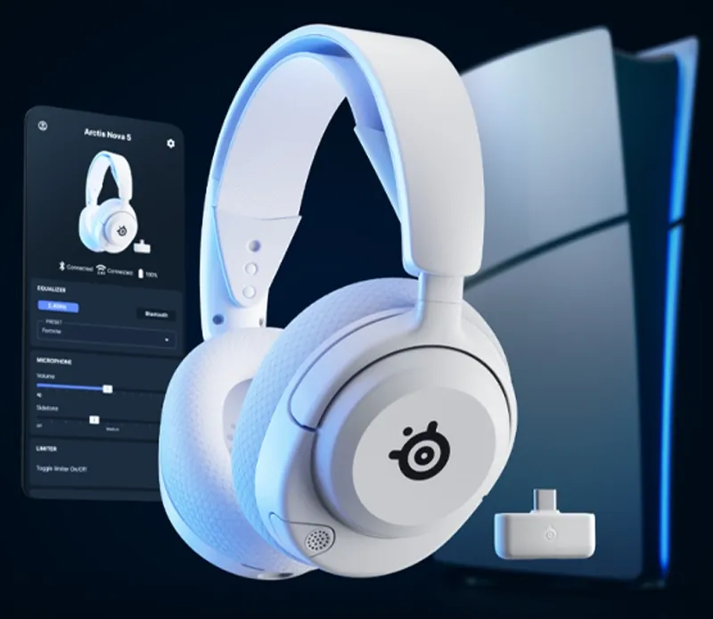 SteelSeries Arctis Nova 5P Wireless Gaming Headset — White | Evetech