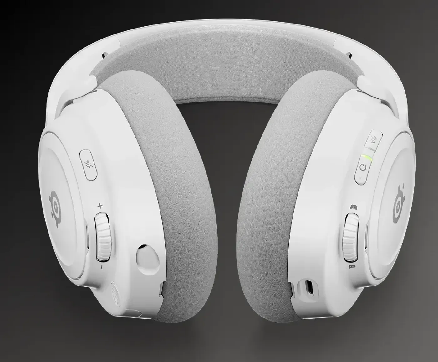 Close-up of the on-ear controls including volume and ChatMix dials.