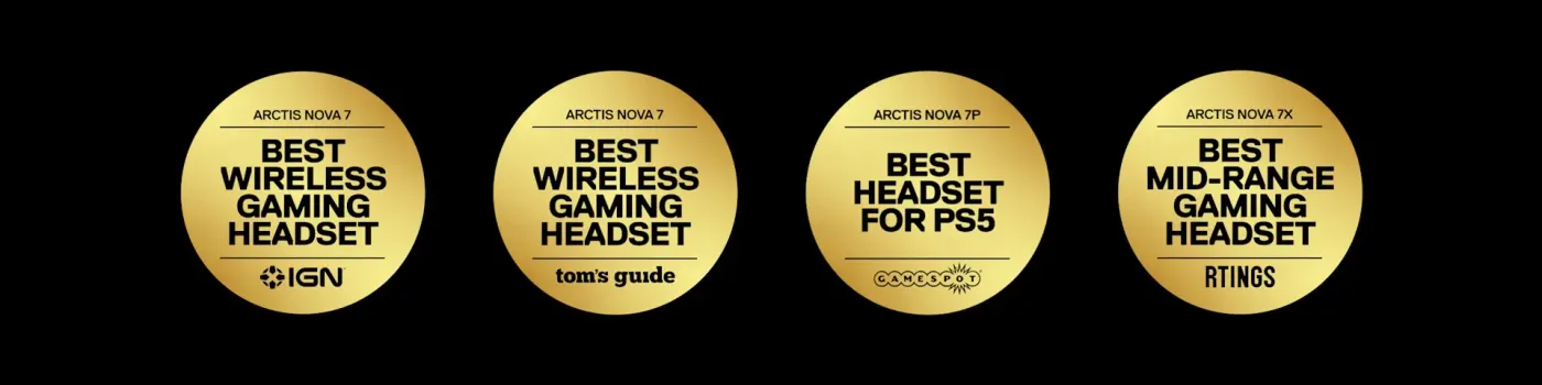 SteelSeries Arctis Nova 7P Wireless Gaming Headset in white, side profile view