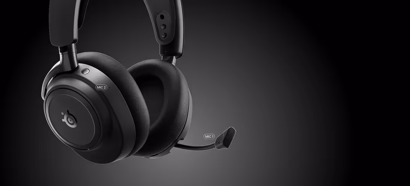 On-headset controls on the earcup of the Arctis Nova Elite Wireless