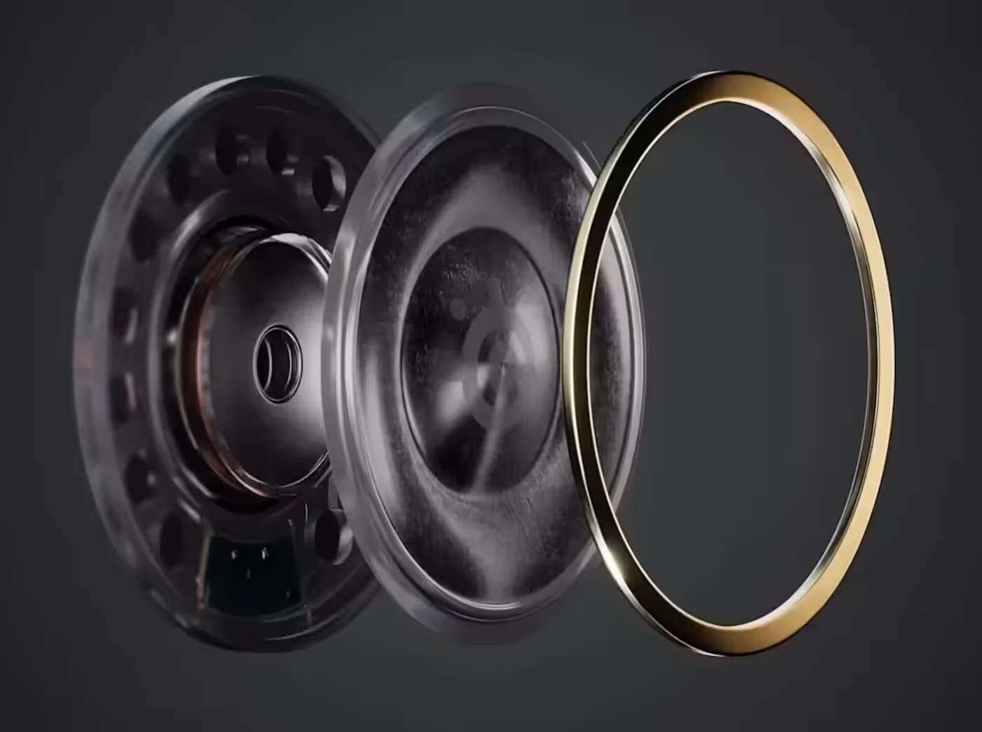 SteelSeries Arctis Nova Elite Wireless brass surround ring technology