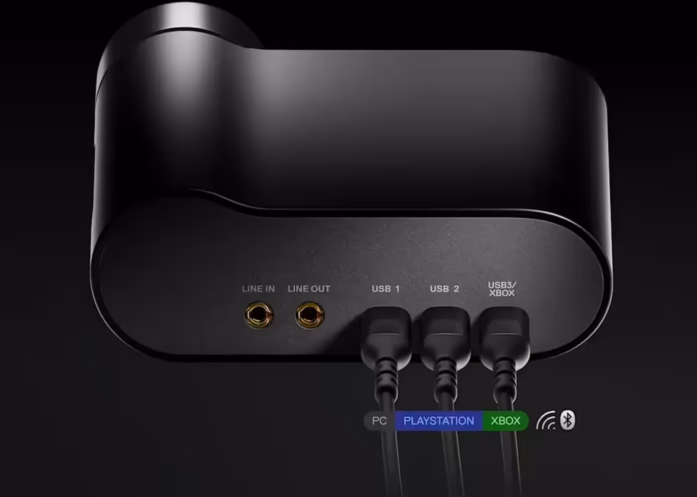 SteelSeries Arctis Nova Elite Wireless multi-source setup with PC, console, and phone