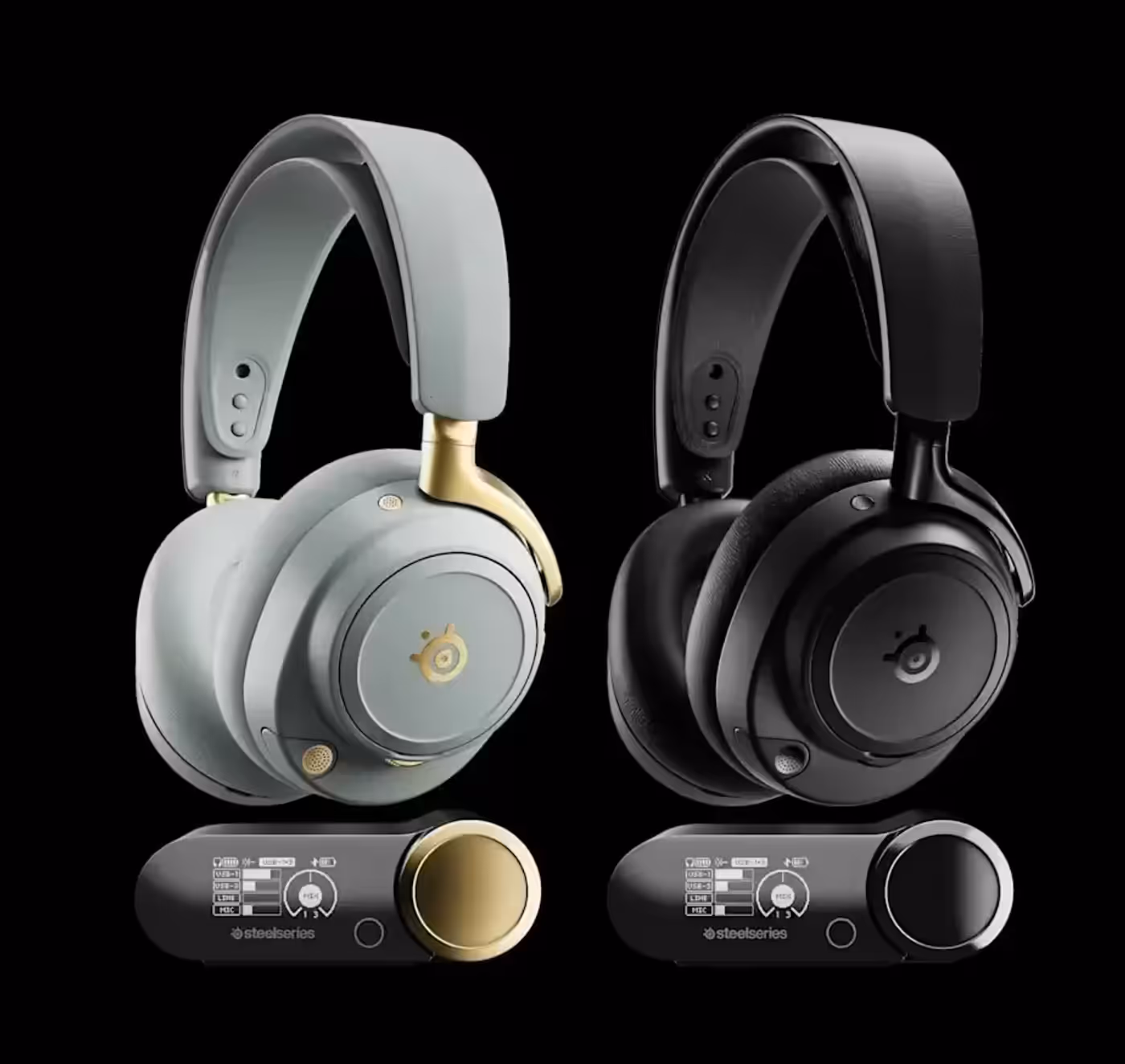 SteelSeries Arctis Nova Elite Wireless color finishes Sage Gold Obsidian