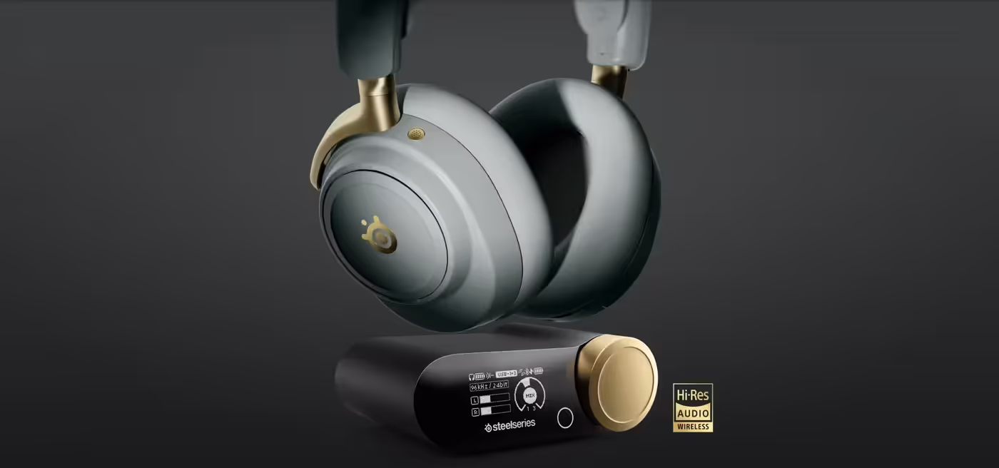 SteelSeries Arctis Nova Elite Wireless headset highlighting premium audio quality