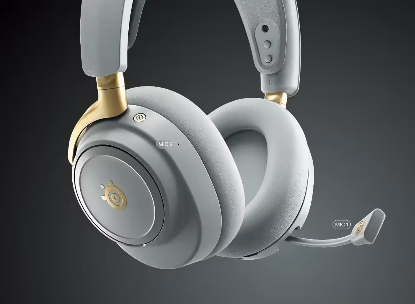 SteelSeries Arctis Nova Elite Wireless boom mic and beamforming mic