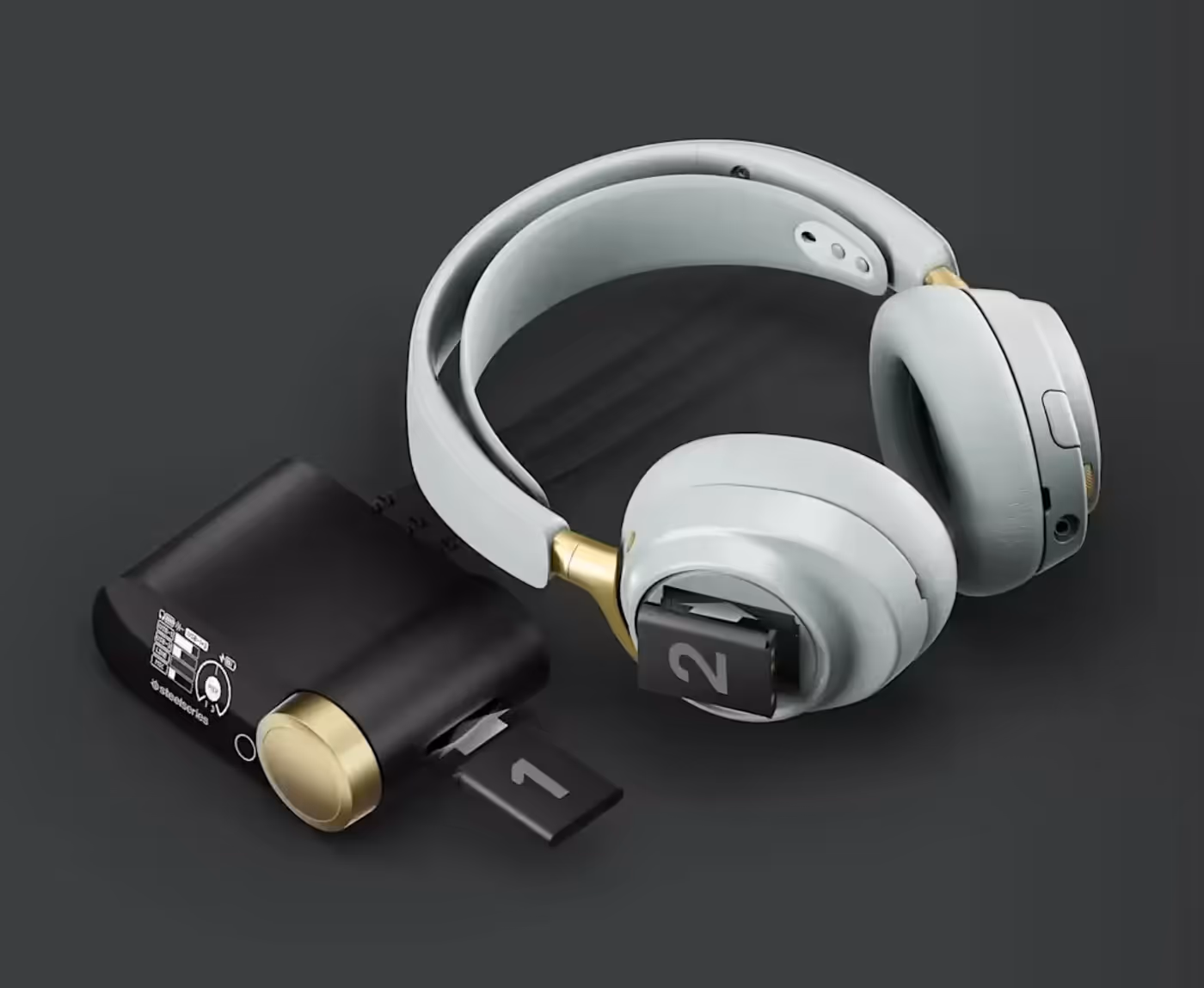 SteelSeries Arctis Nova Elite Wireless dual battery GameHub charging setup