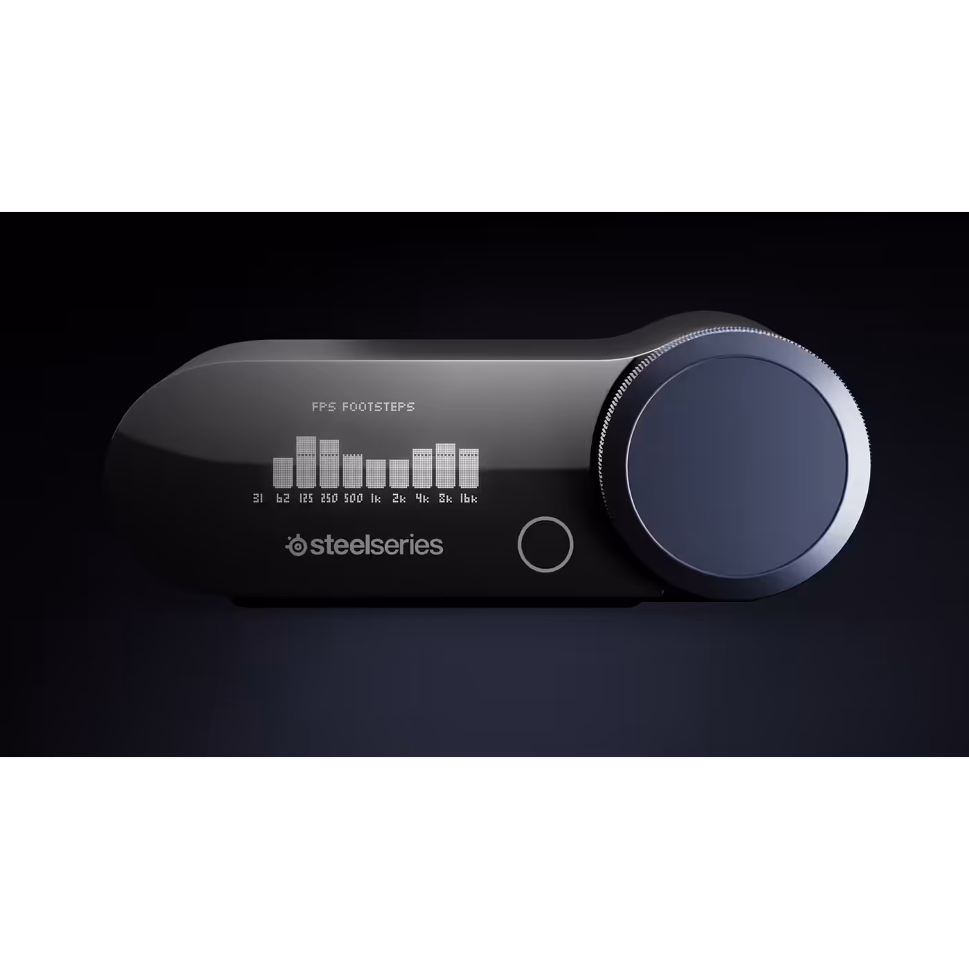 Arctis Nova Pro Omni GameHub dial and OLED EQ display