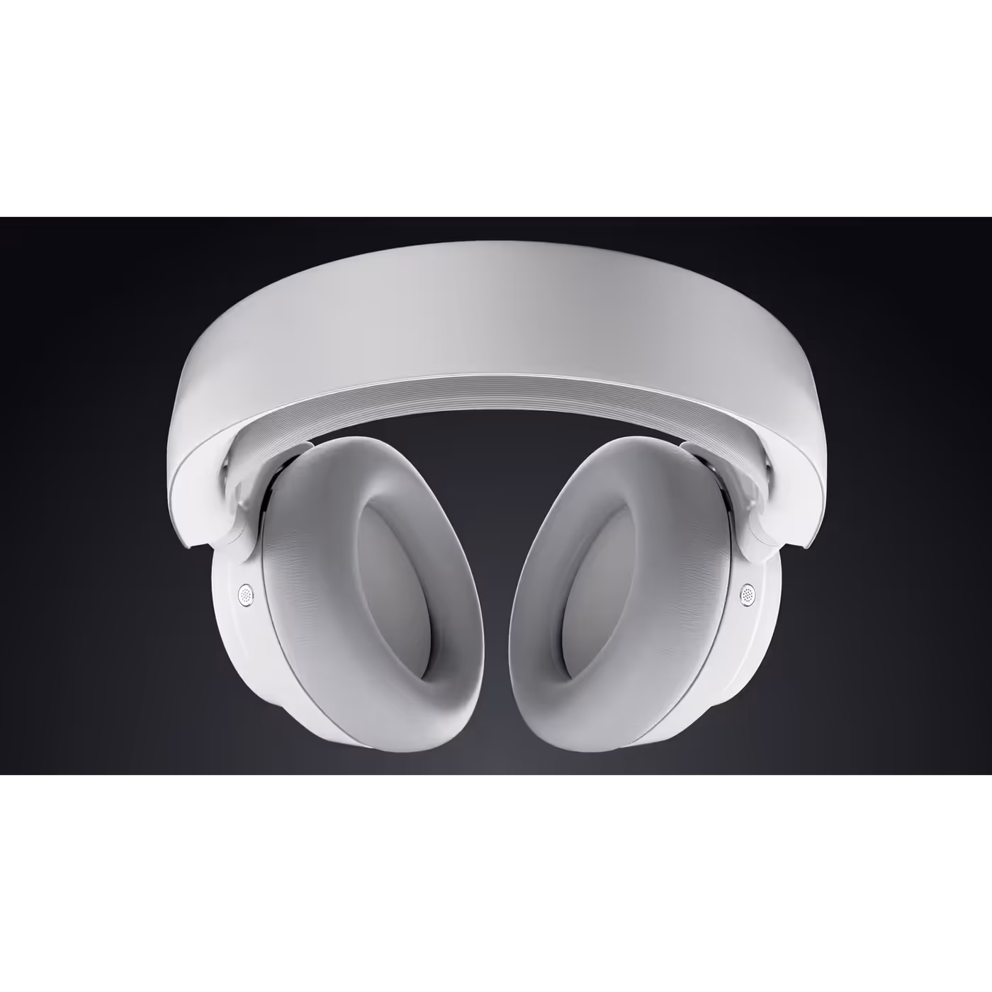 Top view of the Arctis Nova Pro Omni White headband and ear cushions