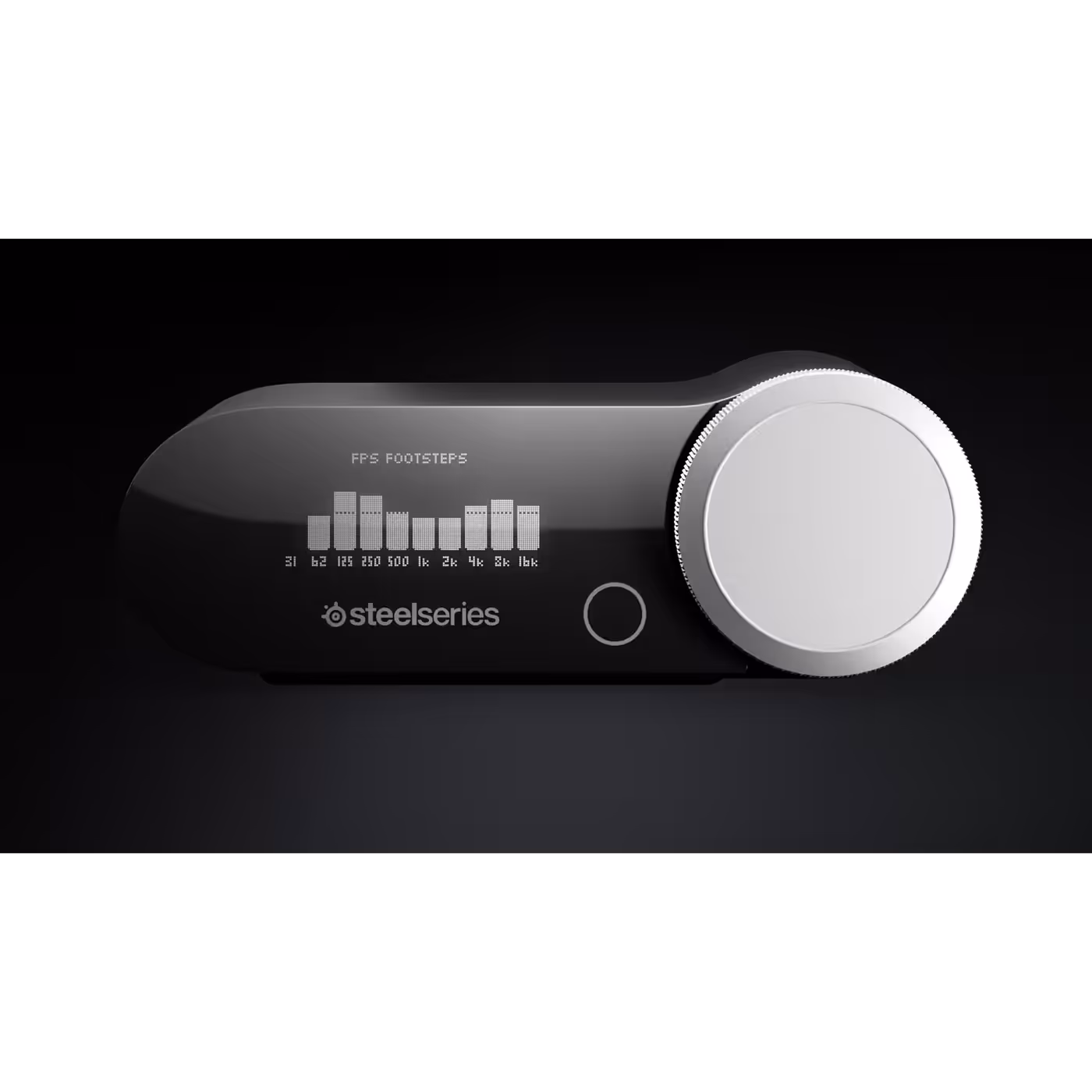 Arctis Nova Pro Omni GameHub dial and OLED EQ display