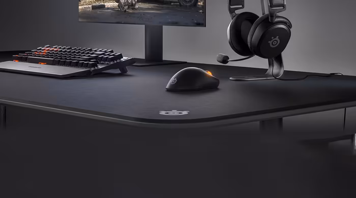 SteelSeries Prime Mini gaming mouse pictured with the wider Prime range