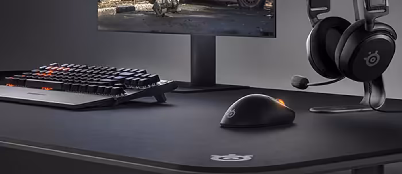 The full SteelSeries Prime gaming gear range shown together