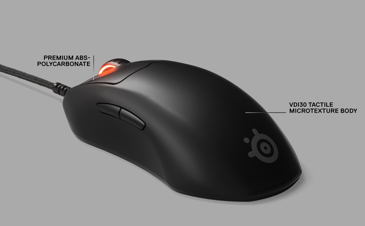 Textured Matte Finish of SteelSeries PRIME+