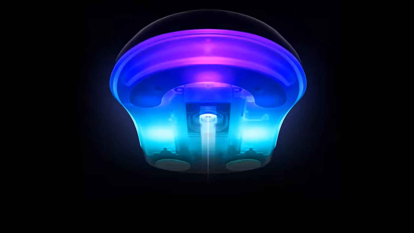 Underside of the Rival 3 Gen 2 showing the TrueMove Core optical sensor