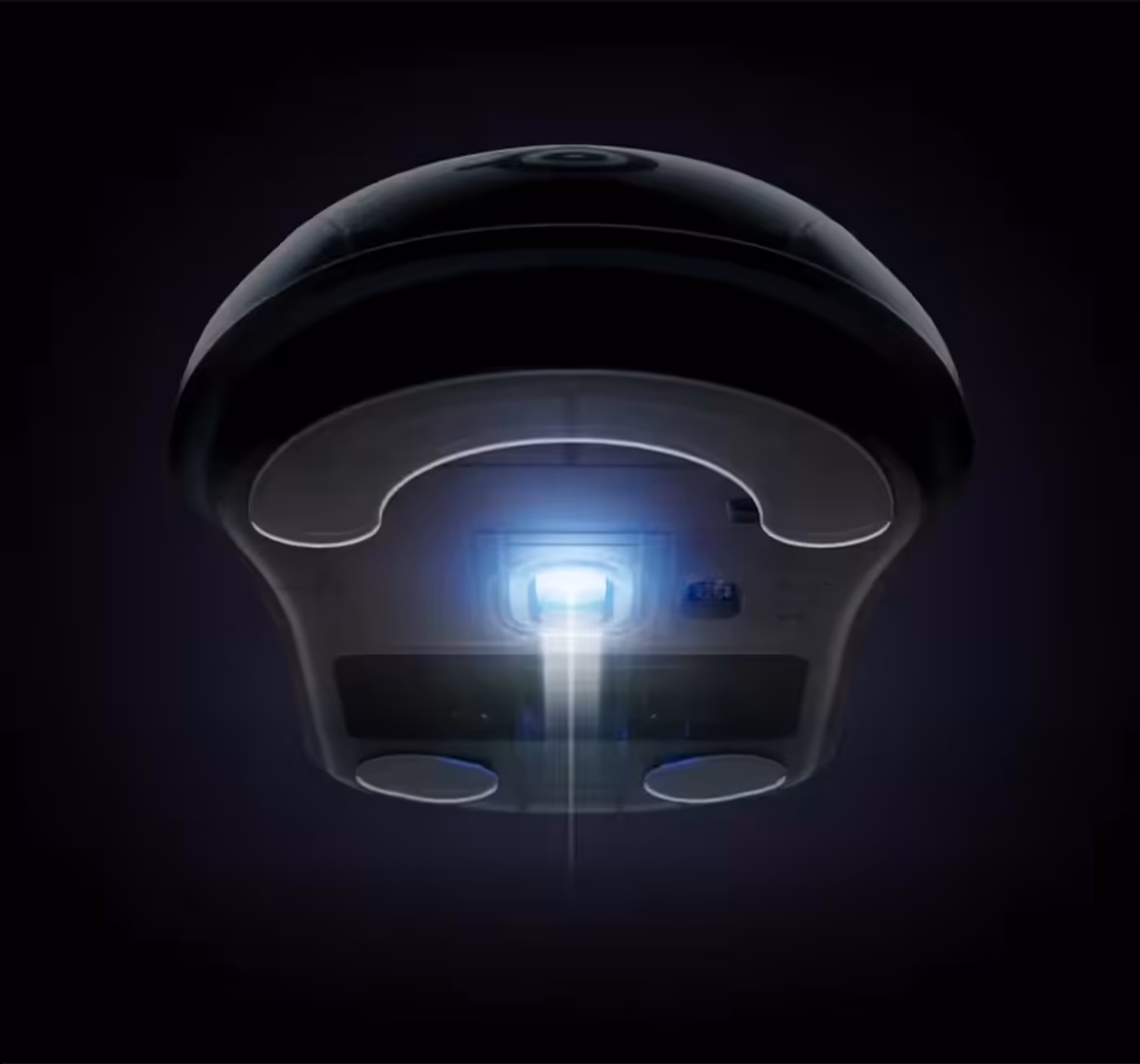 Underside of the Rival 3 Gen 2 Wireless showing its 18,000 DPI optical sensor