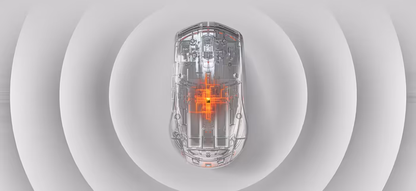 SteelSeries Rival 3 Wireless mouse with its battery compartment visible