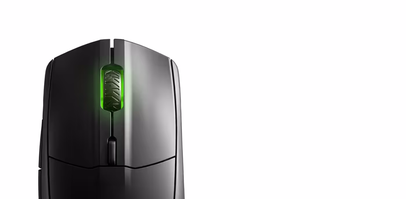 SteelSeries Rival 3 Wireless mouse tracking across a hard desk surface