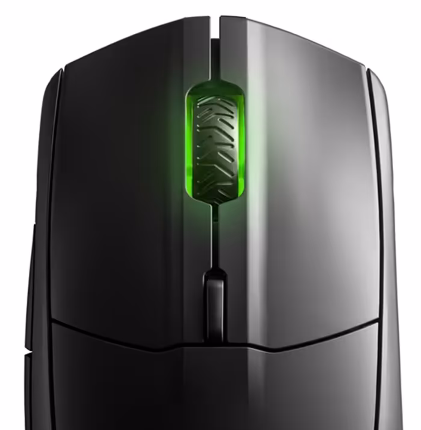 Illuminated scroll wheel on the SteelSeries Rival 3 Wireless mouse