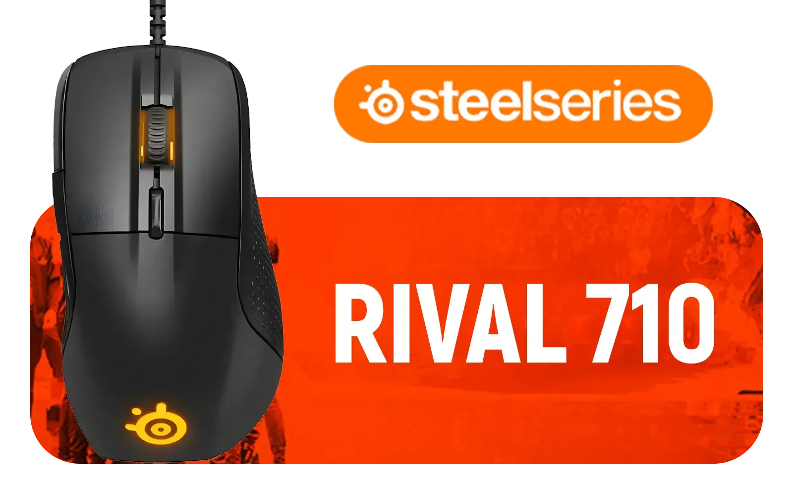 Steelseries Rival 710 Optical Gaming Mouse / 12000 CPI / 1ms Poling Rate / 7 Buttons / SteelSeries Mechanical Switches / Customizable OLED Screen / SS62334