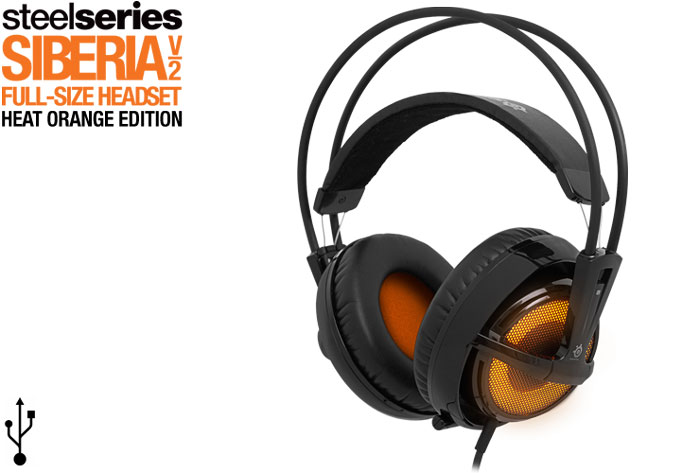 SteelSeries Siberia v2 Heat Orange USB Gaming Headset / Classic