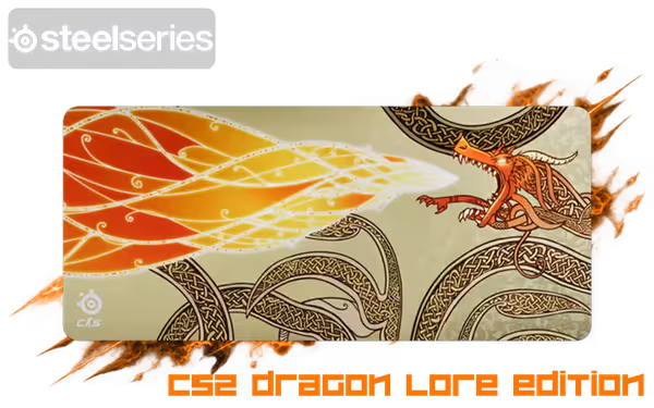 SteelSeries QcK XXL CS2 Dragon Lore — 900x400mm Mat - image 1 SteelSeries QcK XXL CS2 Dragon Lore — 900x400mm Mat - image 1