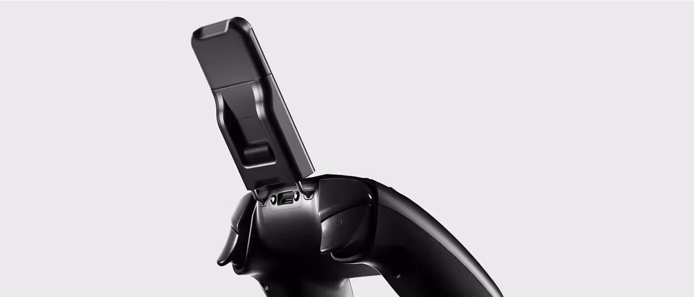 Stratus Plus with a visible phone extension cable connected