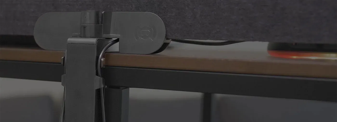 Streamplify Acoustic Panel displaying modular cable management system