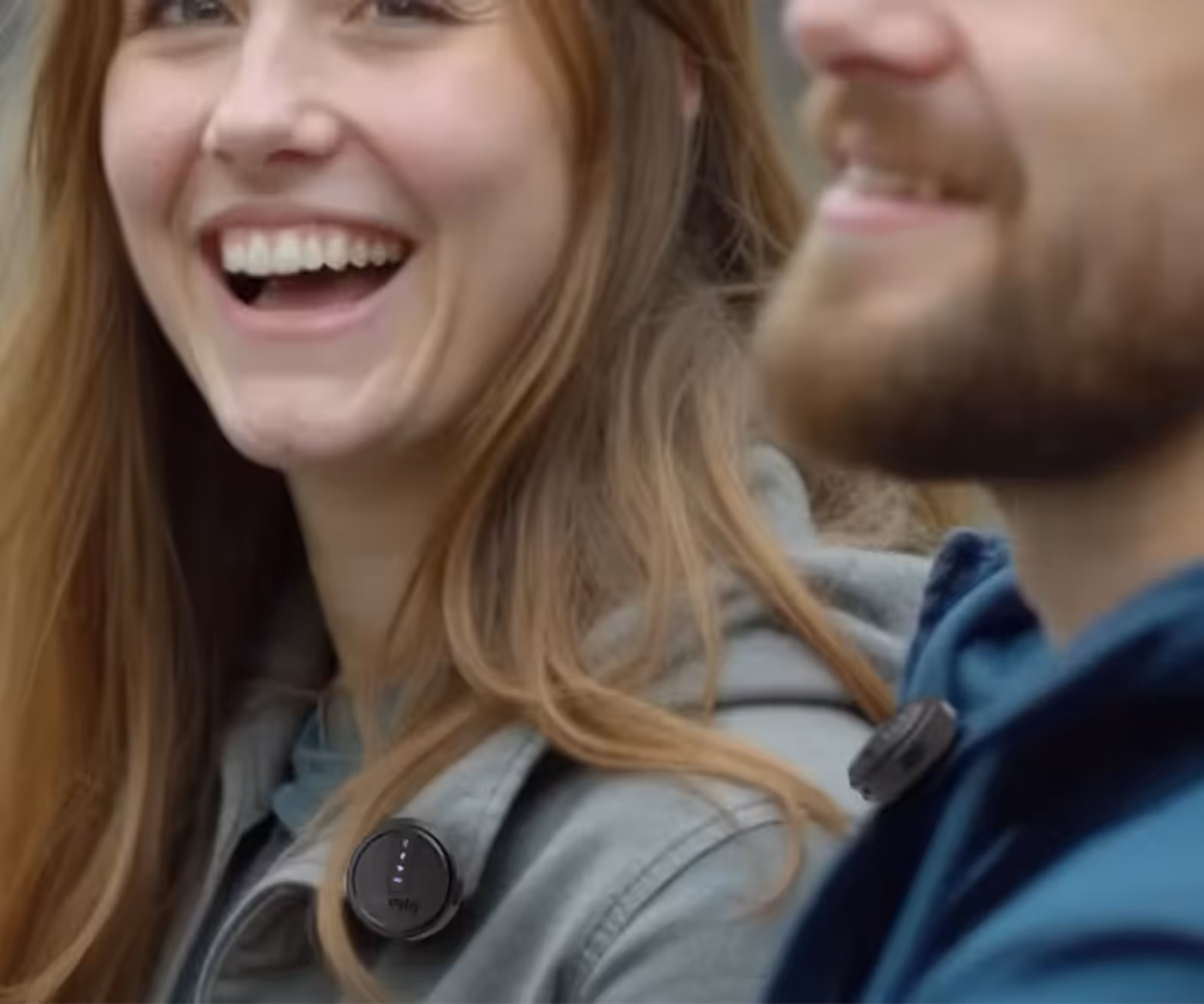 The lightweight Streamplify Mic Go wireless microphone held in one hand