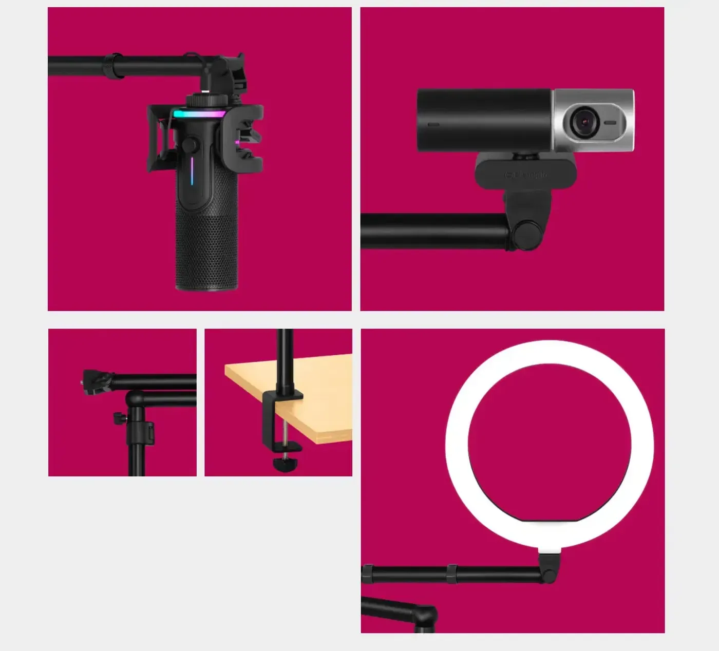 Streamplify Mount Lift adjustable streaming camera and microphone mount