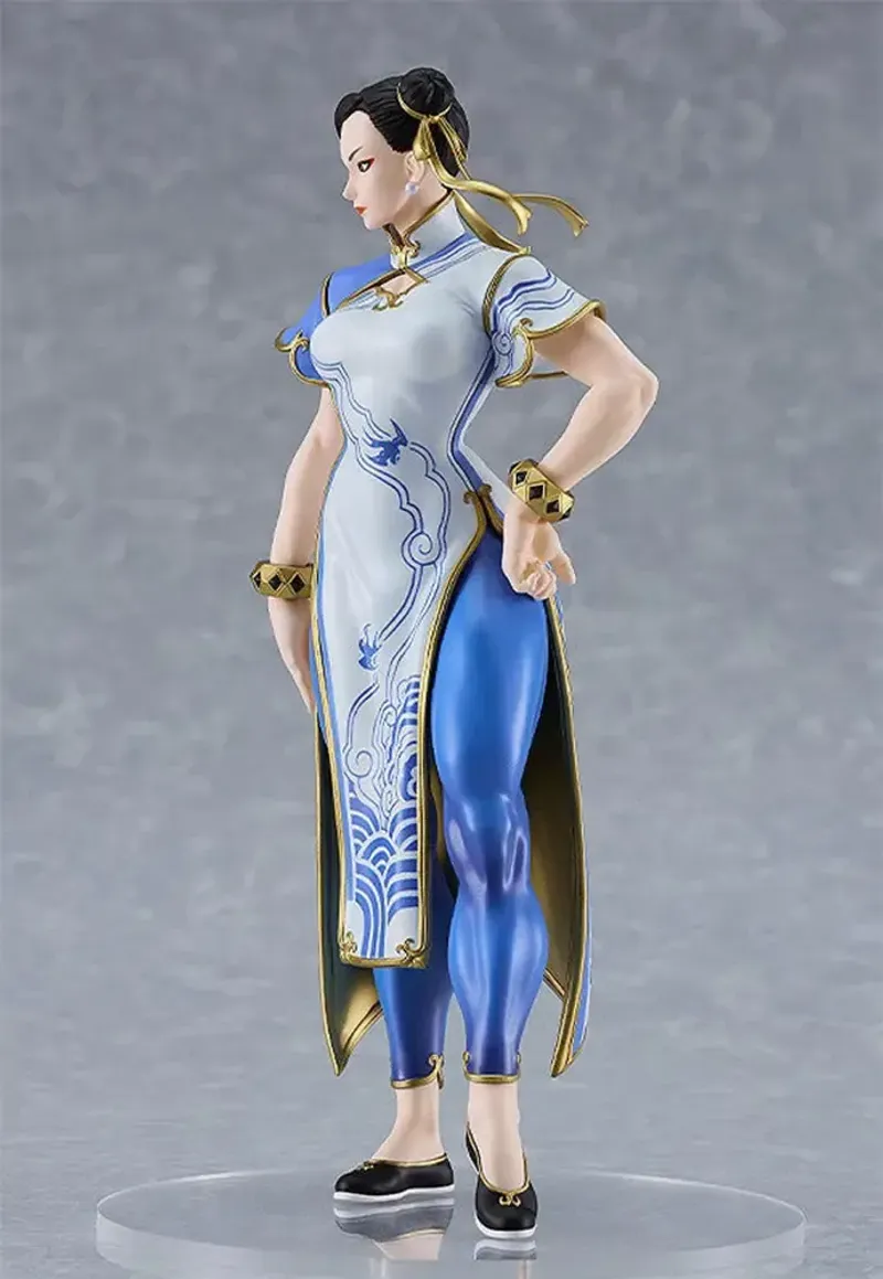 Chun-Li POP UP PARADE figure from Street Fighter 6 posed for a kick