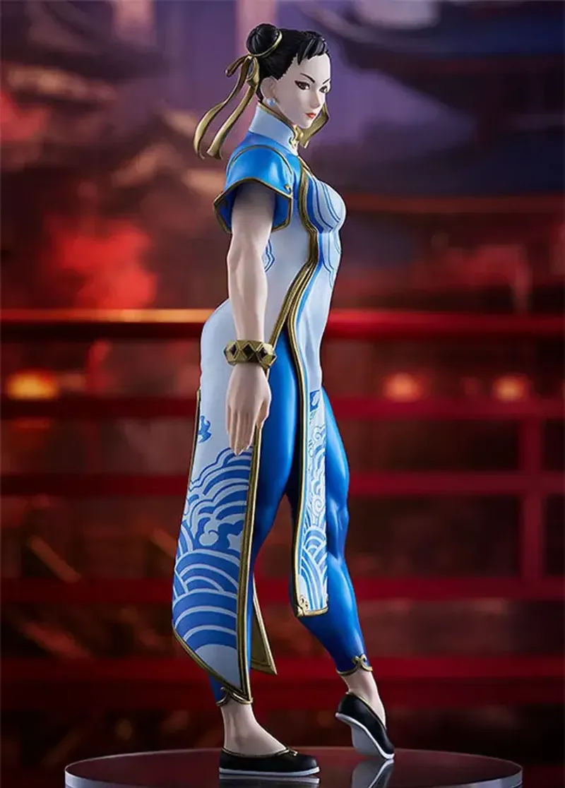 Officially licensed Chun-Li figure shown in its action pose
