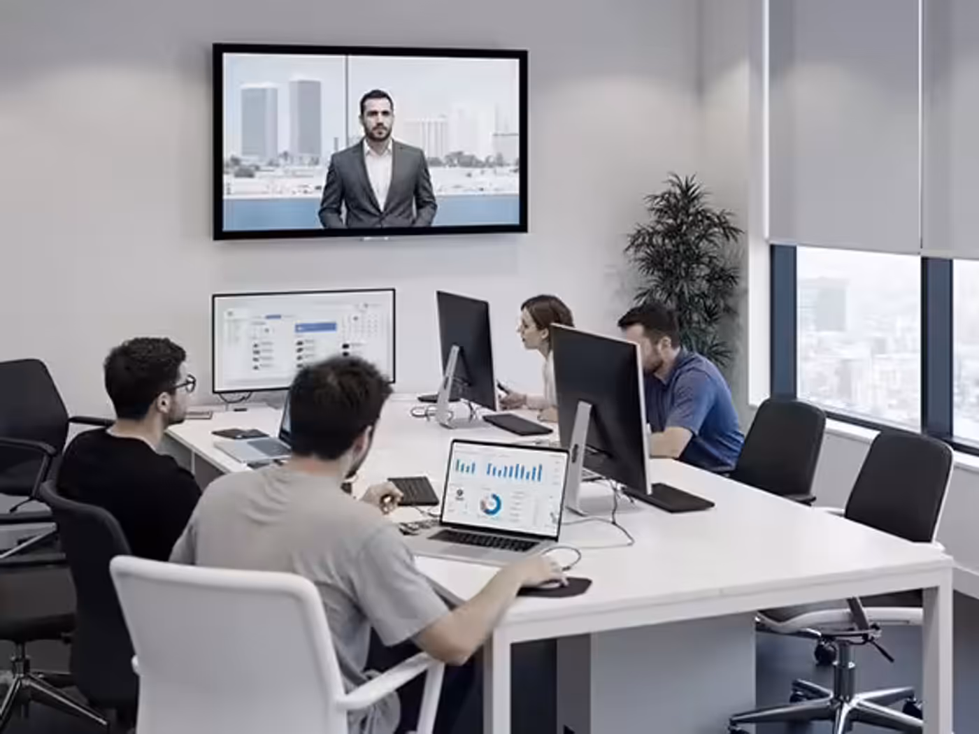 Scenario image showing office networking setup