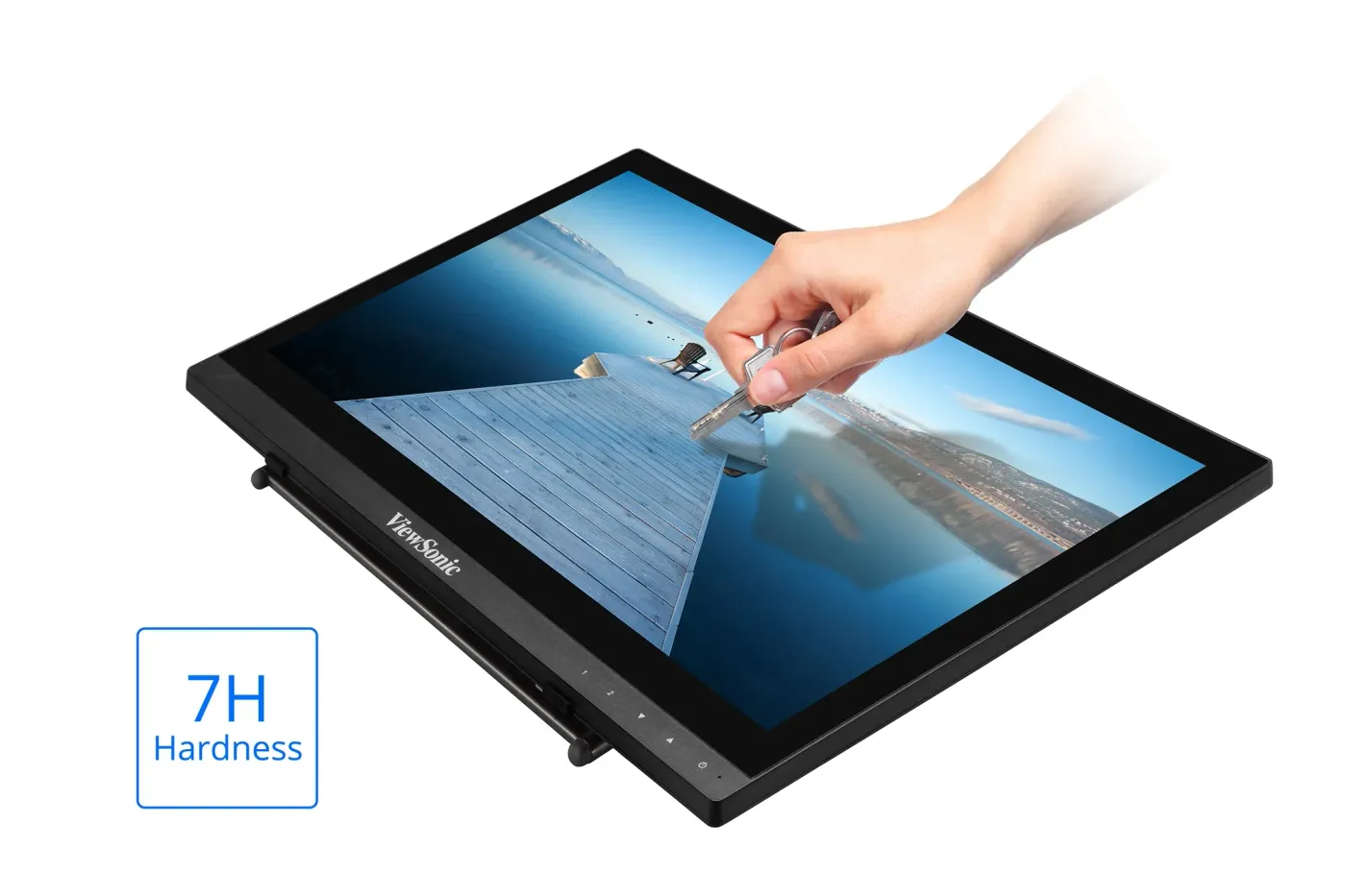Durable scratch-resistant glass surface designed for high-traffic environments