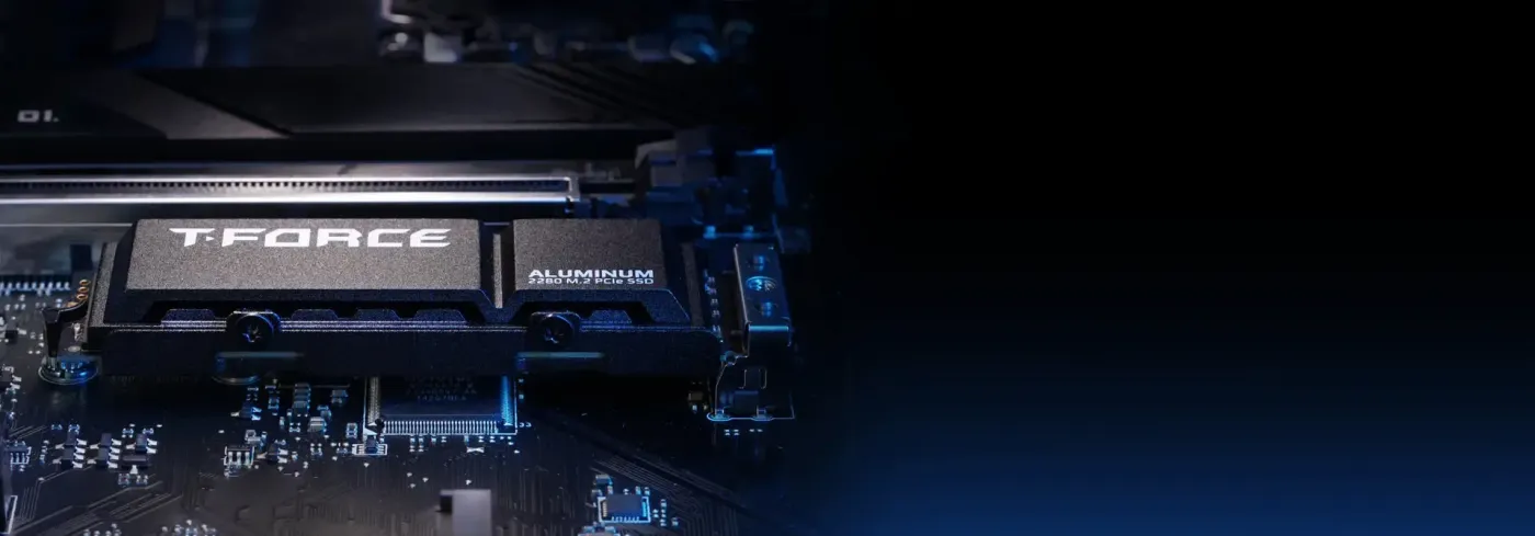 Teamgroup T-Force G70 PRO NVMe M.2 SSD shown with its graphene heatsink fitted