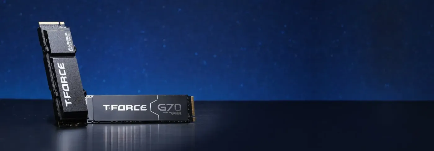 Controller and cache components on the T-Force G70 PRO NVMe SSD