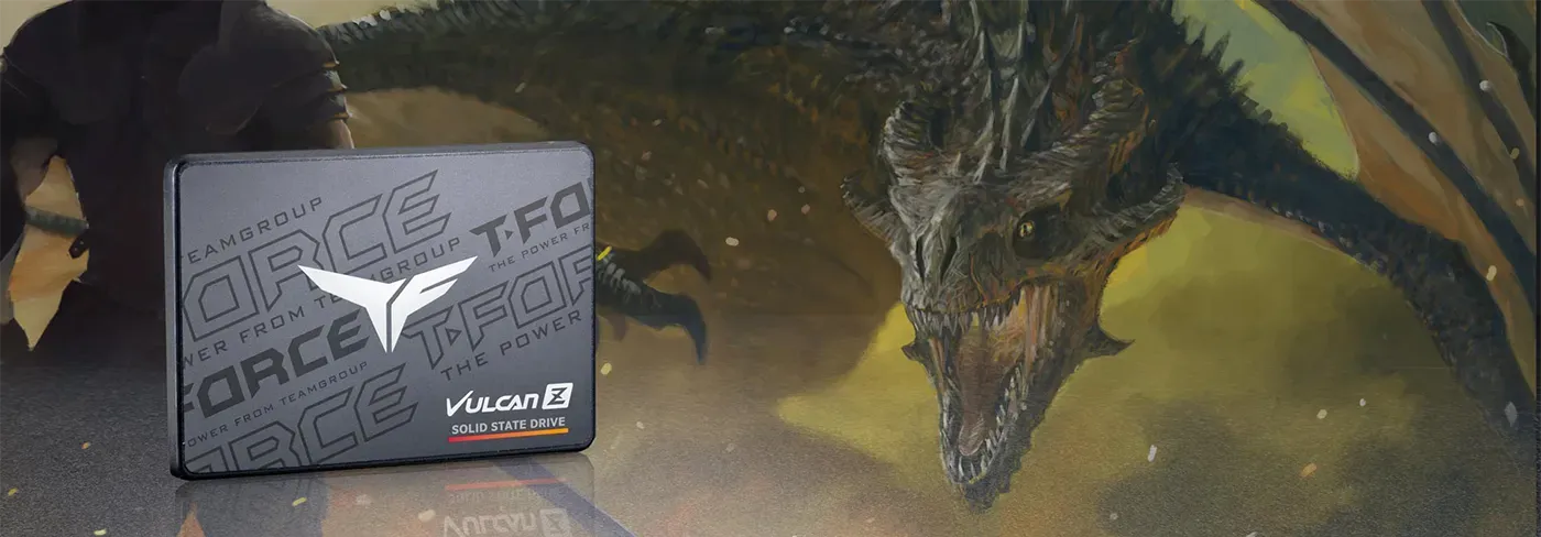 TeamGroup T-Force VULCAN Z 1TB SSD viewed from its right side
