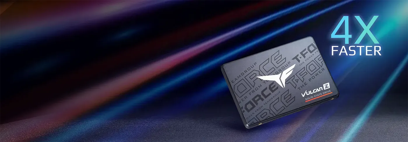 TeamGroup T-Force VULCAN Z 1TB SSD shown from its left side